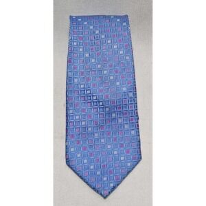 The Beau Brummel Soho Men's‎ 100% Silk Neck Tie Blue Classic Roffe Accessories
